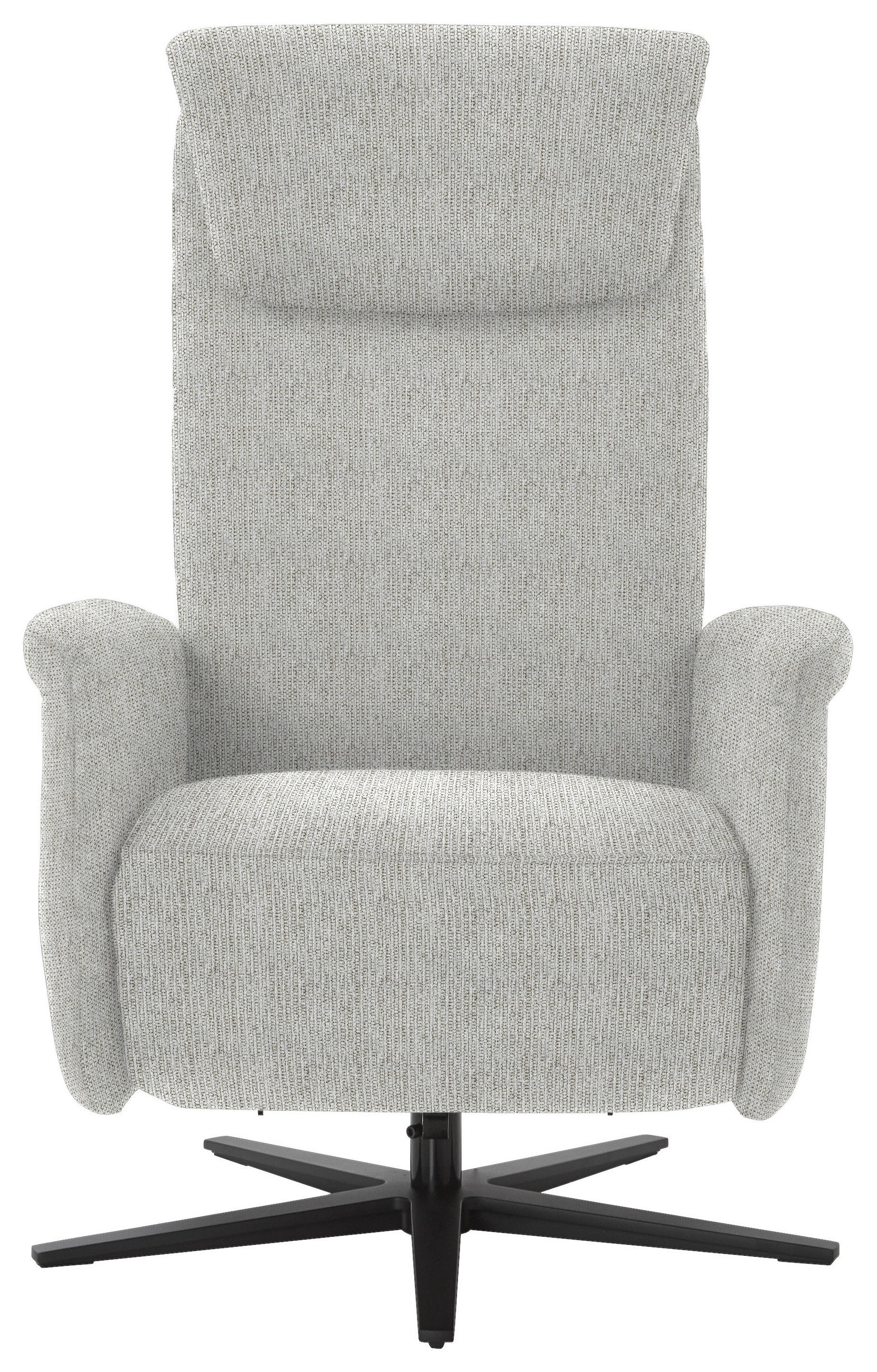 RELAXSESSEL in Textil Silberfarben  - Silberfarben/Schwarz, Design, Textil/Metall (77/115/89cm) - Pure Home Comfort