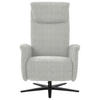 RELAXSESSEL in Textil Silberfarben  - Silberfarben/Schwarz, Design, Textil/Metall (77/115/89cm) - Pure Home Comfort