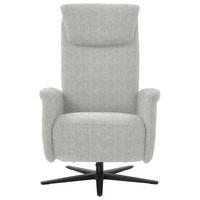 RELAXSESSEL in Textil Silberfarben  - Silberfarben/Schwarz, Design, Textil/Metall (77/115/89cm) - Pure Home Comfort