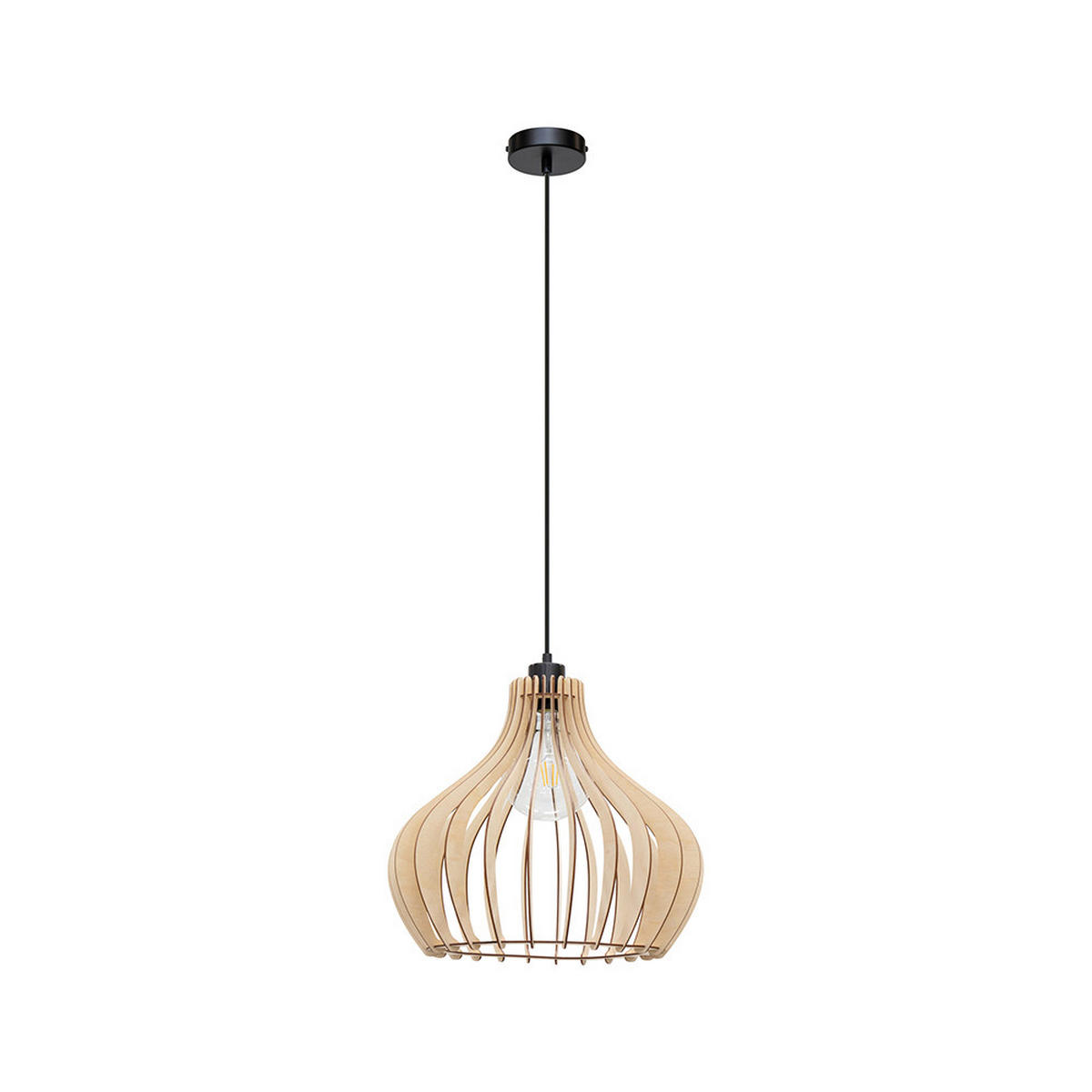 HÄNGELEUCHTE 160115160 ARATA 31/31/124 cm  - Hellbraun, Natur, Holz (31/31/124cm)