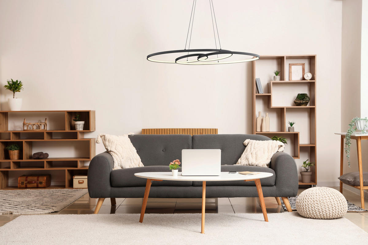 LED-HÄNGELEUCHTE 100/36/122 cm  - Schwarz/Weiß, Design, Kunststoff/Metall (100/36/122cm) - Globo