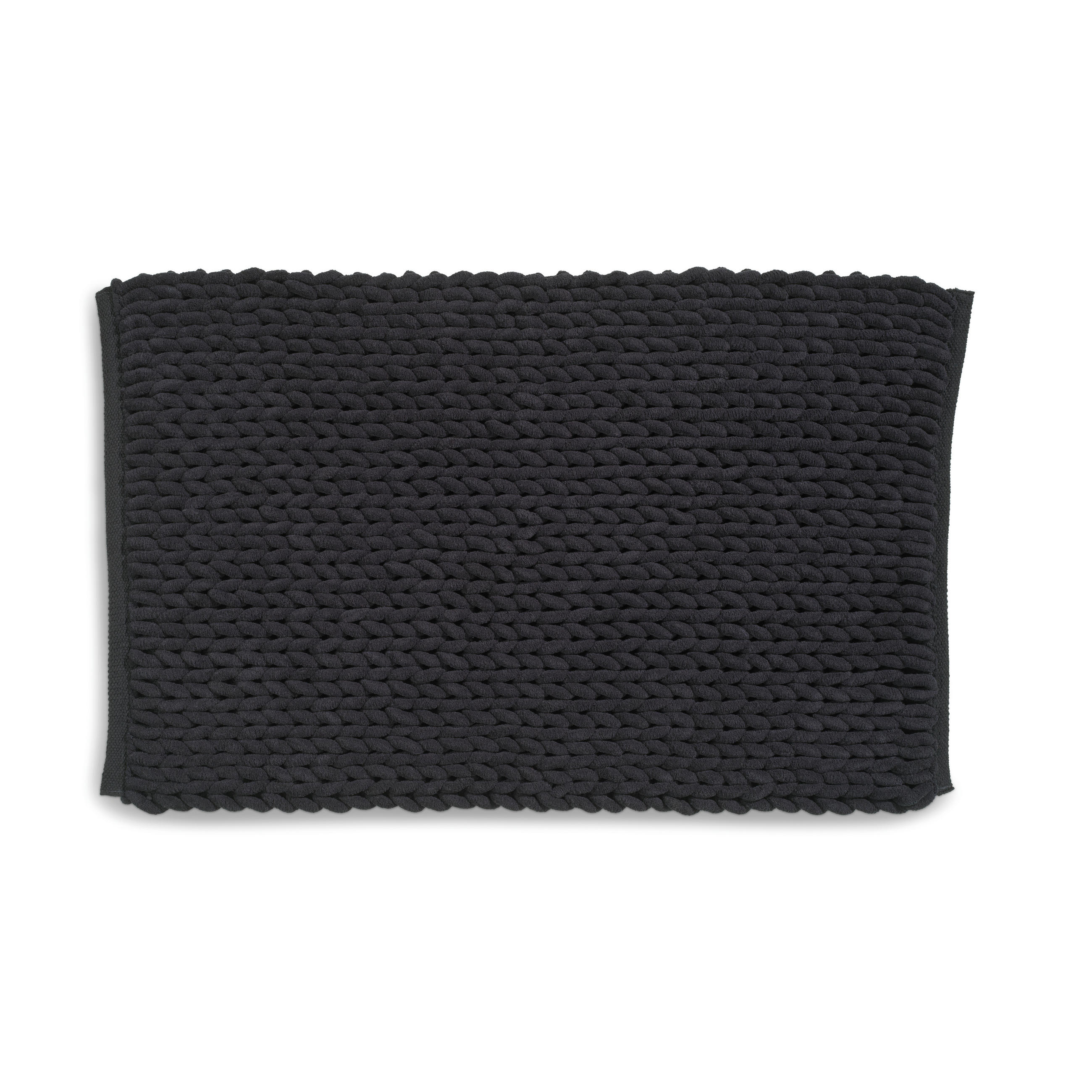 BADEMATTE Schwarz 100/60 cm  - Schwarz, KONVENTIONELL, Textil (100/60cm) - Kela