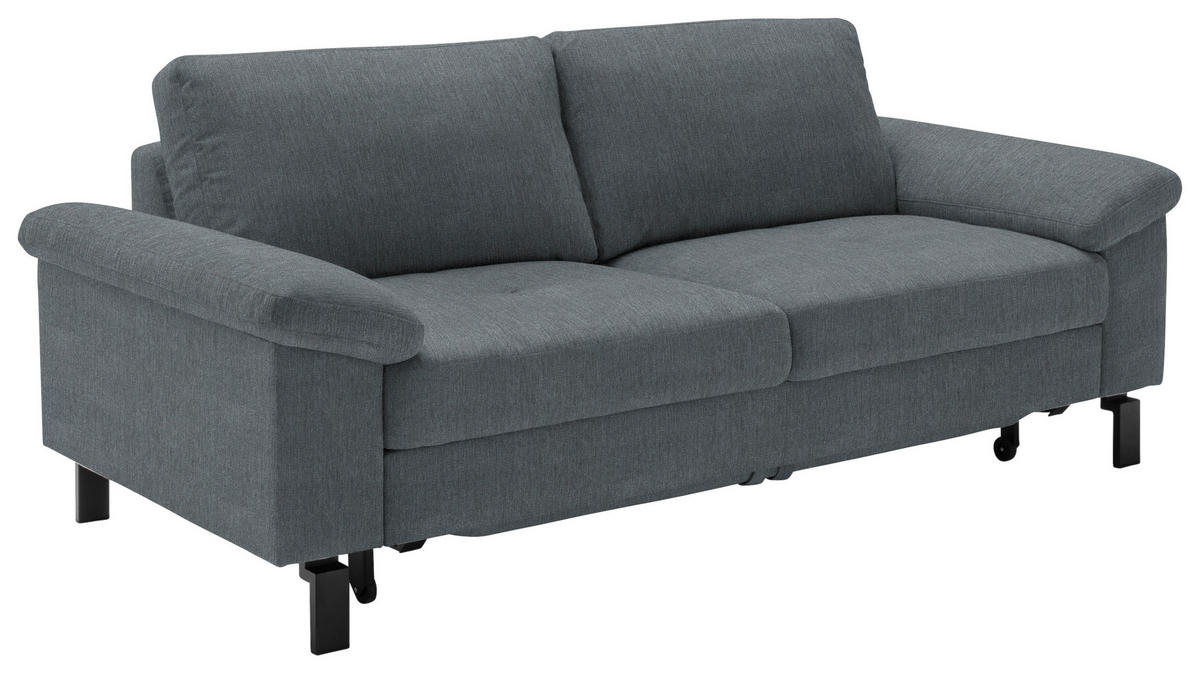 2,5-SITZER in Velours Dunkelgrau  - Dunkelgrau, Design (206/86/97cm) - Pure Home Lifestyle
