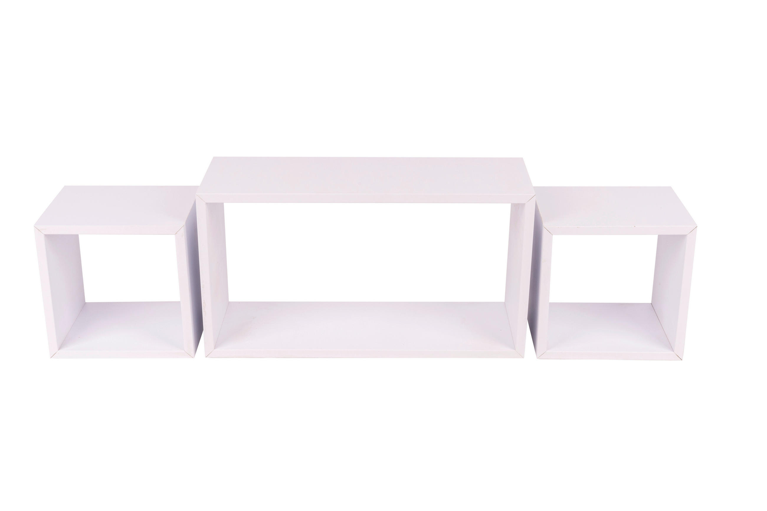 WANDREGAL  - Weiß, Basics, Holzwerkstoff (42/19/19/23/19/19/15/15/15cm)