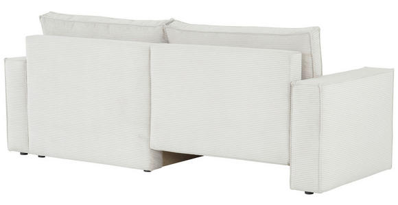 ECKSOFA Hellgrau Feincord - Hellgrau/Schwarz, KONVENTIONELL, Kunststoff/Textil (242/151cm) - Carryhome