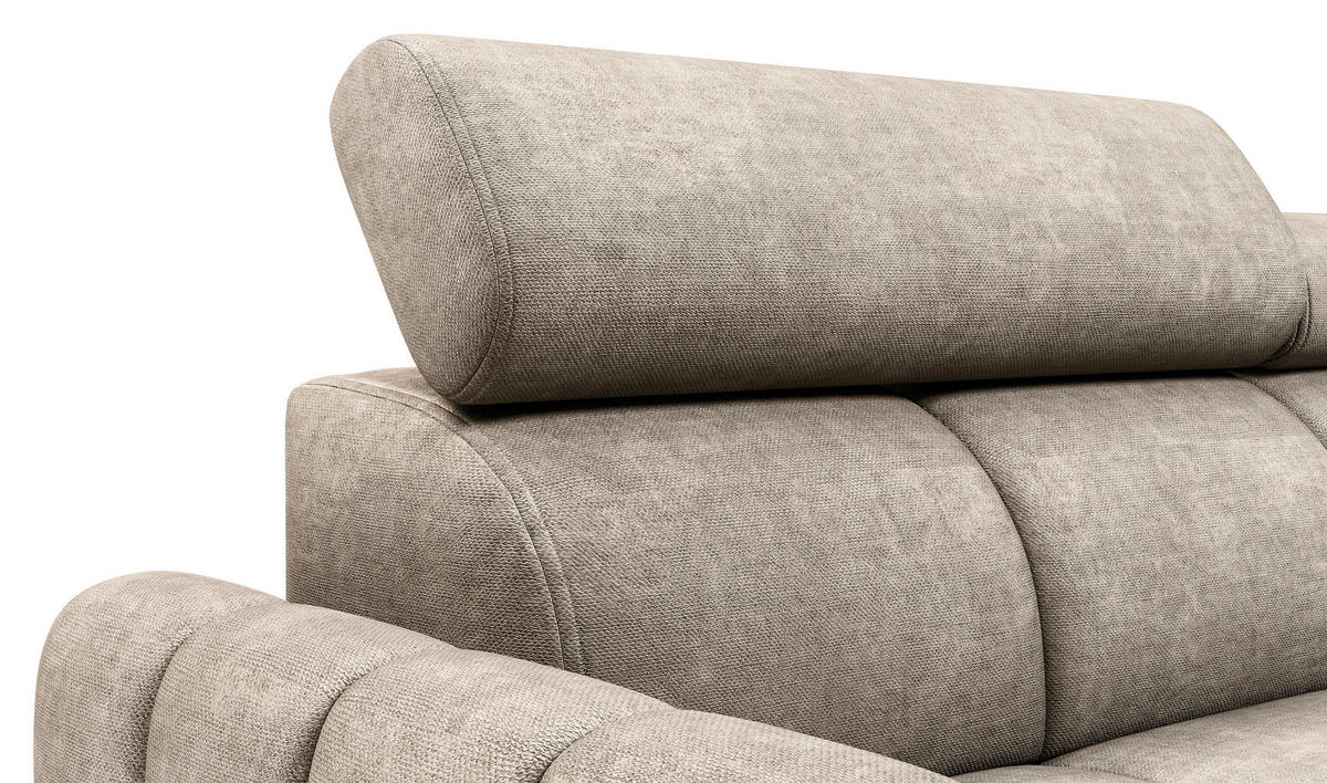 SCHLAFSOFA Flachgewebe Taupe  - Taupe/Schwarz, KONVENTIONELL, Textil/Metall (227/86-100/99cm) - Milino