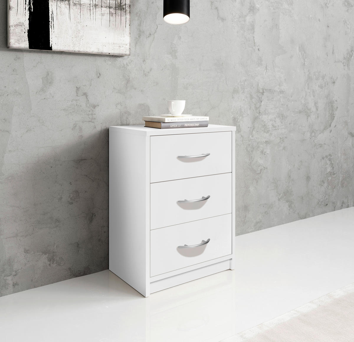 NACHTTISCH 38,5/54/28,2 cm  Weiss  - Weiss, Basics (38,5/54/28,2cm) - P & B