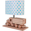KINDERTISCHLEUCHTE 32/14/27 cm   - Blau/Naturfarben, Basics, Holz/Holzwerkstoff (32/14/27cm)
