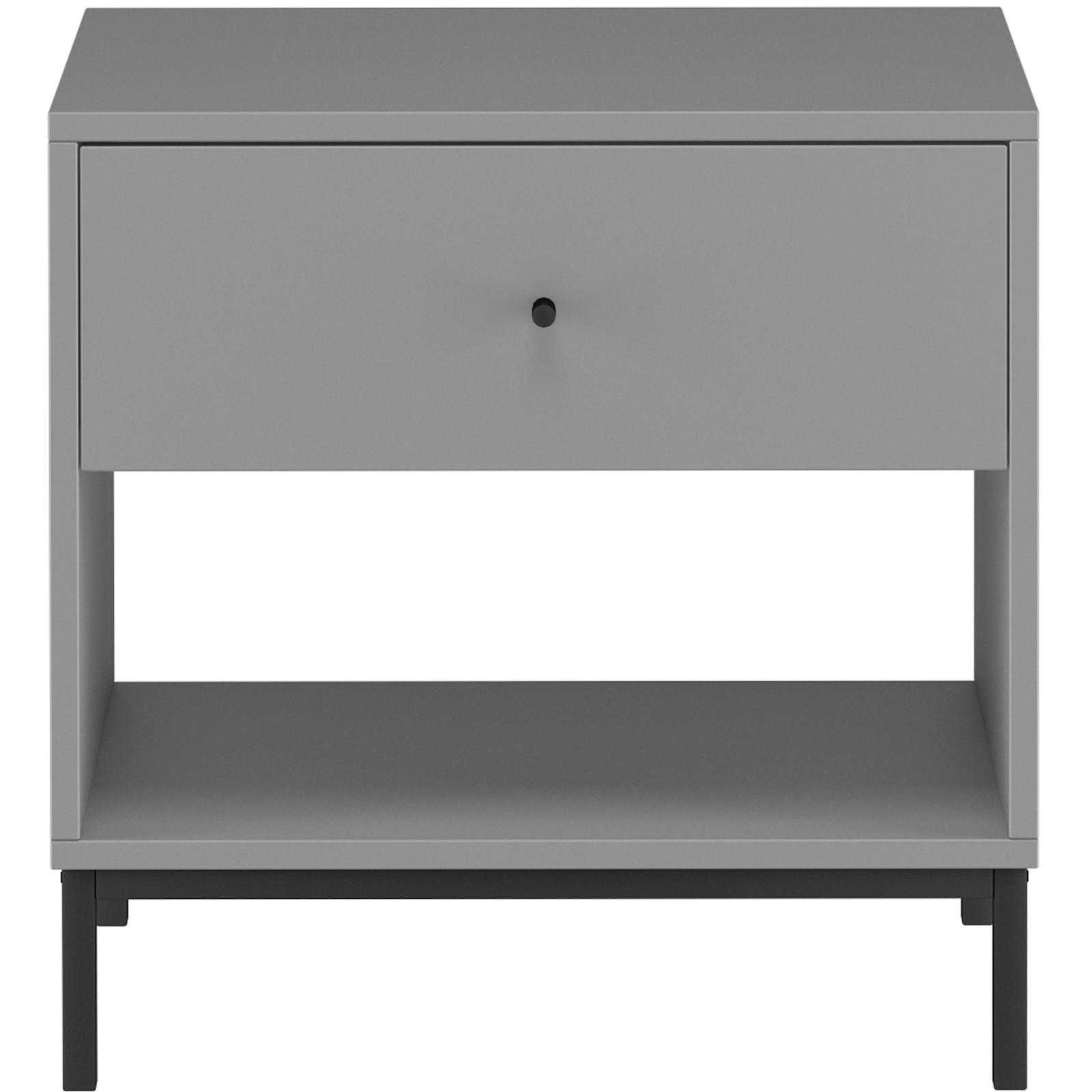 NACHTTISCH 50/50/35 cm  - Schwarz/Grau, Design, Holzwerkstoff/Metall (50/50/35cm) - MID.YOU