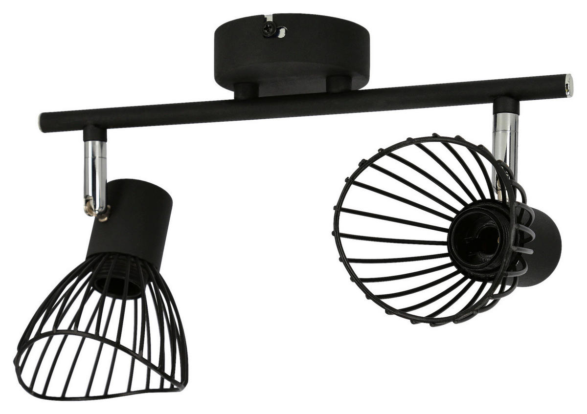 DECKENSTRAHLER 8/39/15 cm   - Schwarz, Basics, Metall (8/39/15cm)