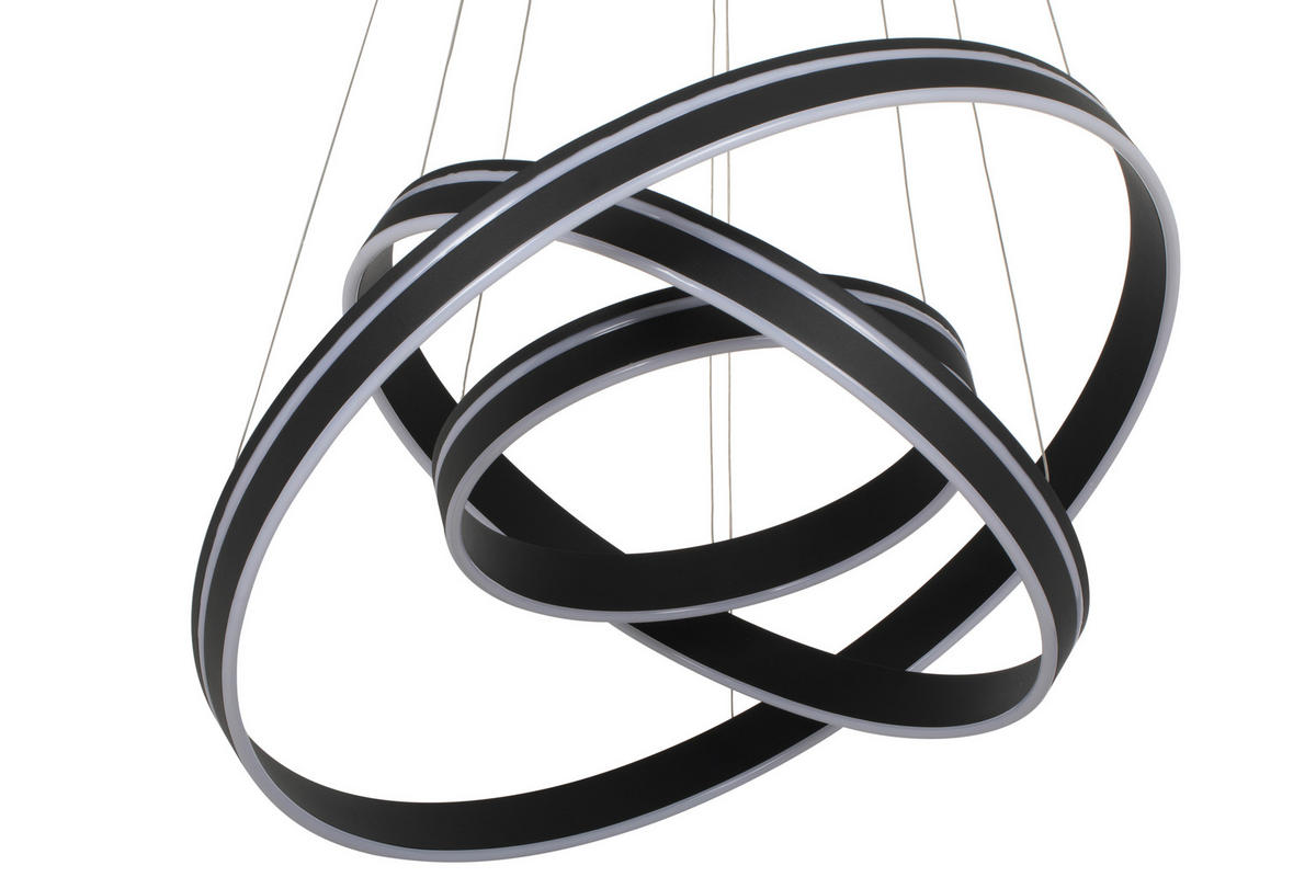 ZÁVĚSNÉ LED SVÍTIDLO, 80/200 cm  - bílá/černá, Design, plast (80/200cm) - Dieter Knoll
