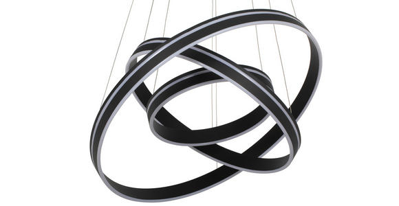 LED-HÄNGELEUCHTE 80/200 cm - Schwarz/Weiß, Design, Kunststoff (80/200cm) - Dieter Knoll