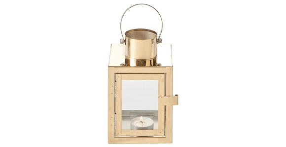 LATERNE - Goldfarben, LIFESTYLE, Glas/Metall (10/15/10cm) - Ambia Home