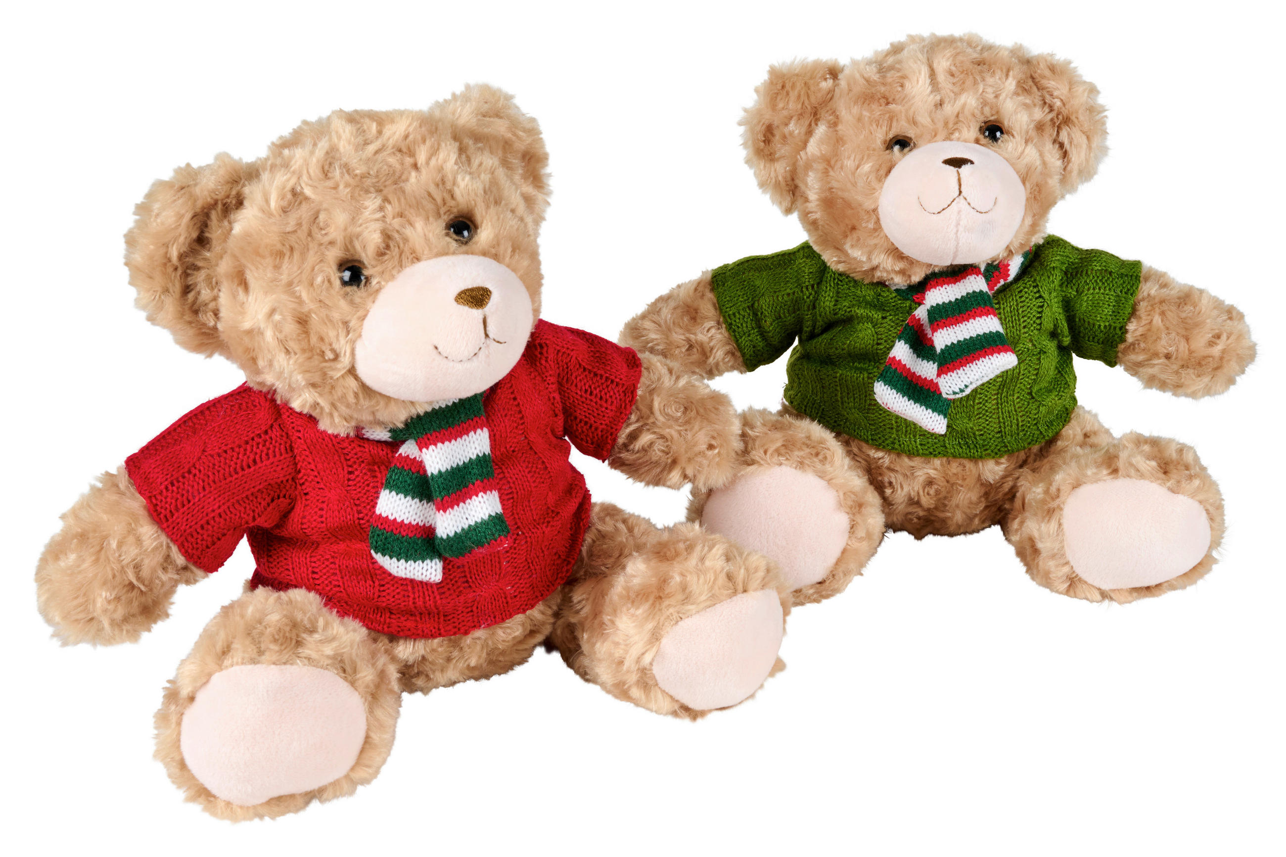 DEKOR MEDVE - olívazöld/barna, Lifestyle, textil (25cm) - X-Mas