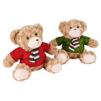 DEKOR MEDVE - olívazöld/barna, Lifestyle, textil (25cm) - X-Mas