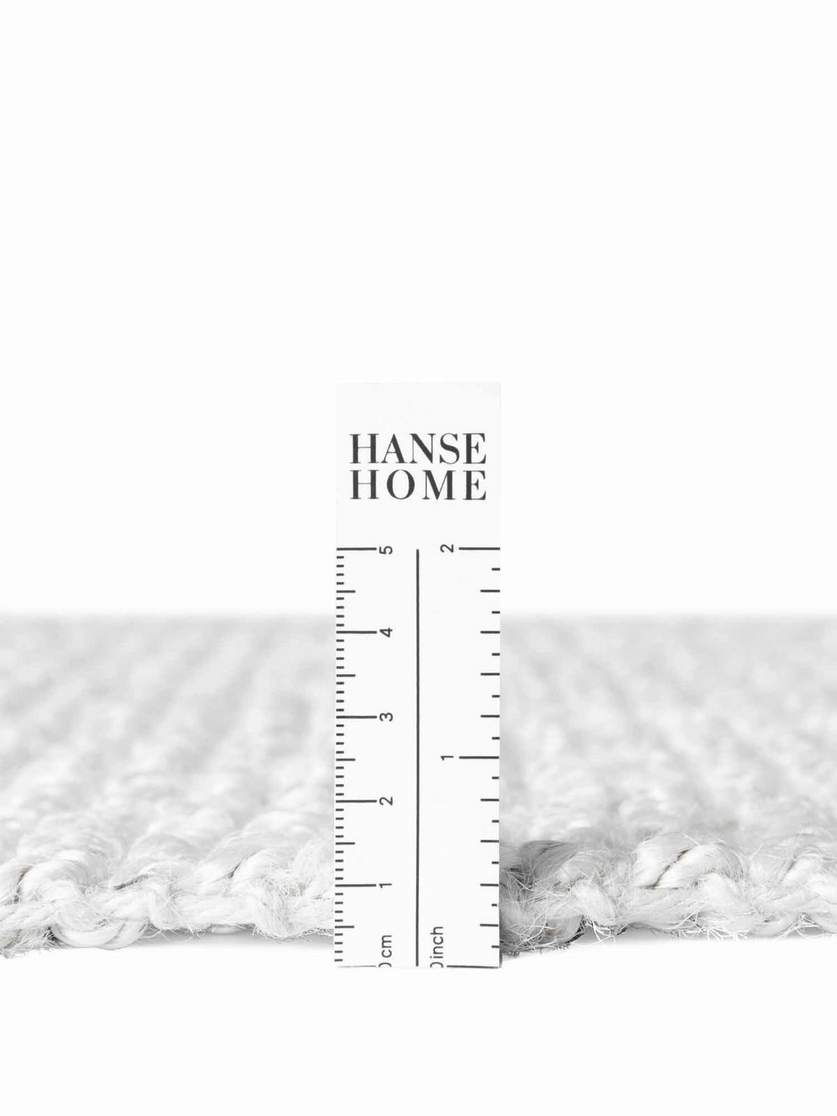 JUTETEPPICH 160 cm Bouclé Weiß rund  - Weiß, Basics, Textil (160cm) - Hanse Home