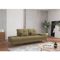 RÉCAMIERE Flachgewebe Olivgrün  - Schwarz/Olivgrün, Konventionell, Textil/Metall (231/90/122cm) - Sit & More