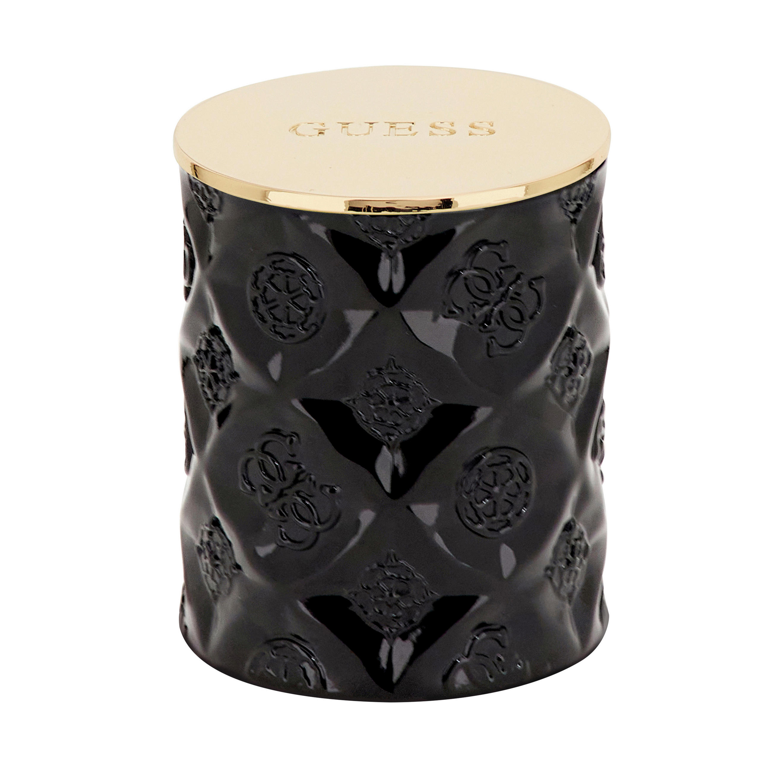 SVEČA - črna/visoki sijaj, Konvencionalno, steklo/naravni materiali (8,5/10cm) - Guess