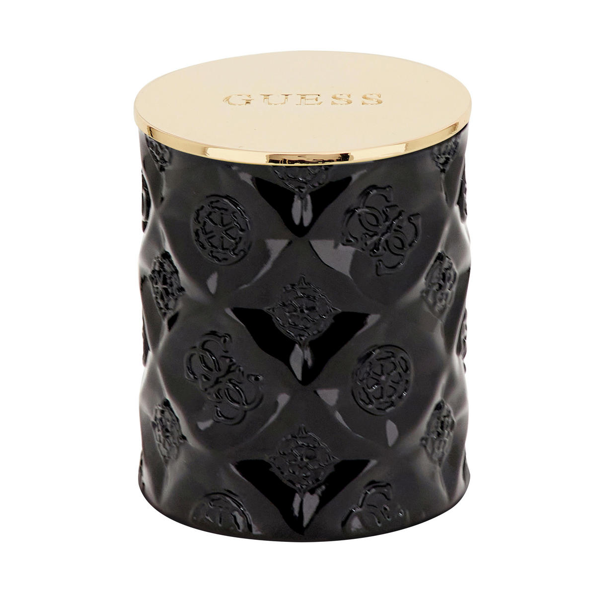 SVEČA - črna/visoki sijaj, Konvencionalno, steklo/naravni materiali (8,5/10cm) - Guess