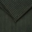 ECKSOFA  in Cord Dunkelgrün Zierkissen, Rückenkissen, Nierenkissen, Rücken echt  314/250 cm  - Dunkelgrün/Schwarz, KONVENTIONELL, Kunststoff/Textil (314/250cm) - Carryhome