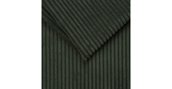 ECKSOFA  in Cord Dunkelgrün Zierkissen, Rückenkissen, Nierenkissen, Rücken echt  314/250 cm  - Dunkelgrün/Schwarz, KONVENTIONELL, Kunststoff/Textil (314/250cm) - Carryhome