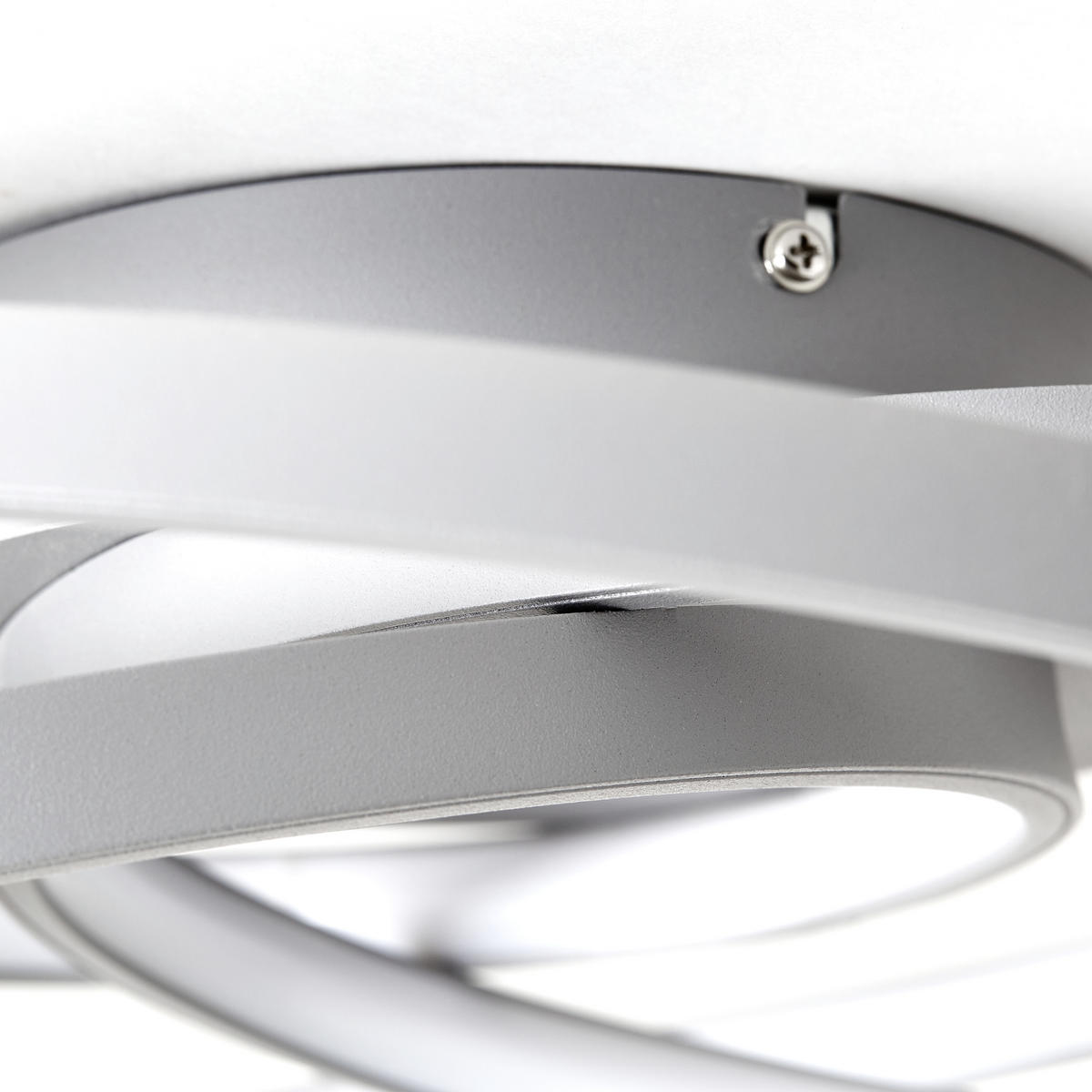 LED-DECKENLEUCHTE Labyrinth 40/13 cm   - Grau, KONVENTIONELL, Glas/Metall (40/13cm)