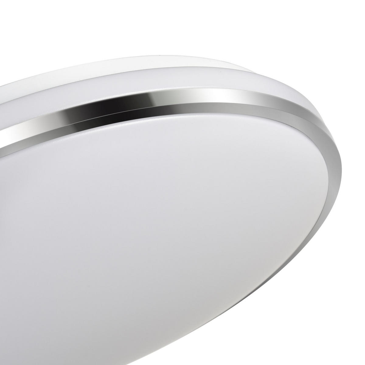 LED MENNYEZETI LÁMPA - króm/fehér, Lifestyle, műanyag/fém (45/6,5cm) - Novel
