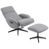 RELAXSESSELSET Webstoff Hocker    - Schwarz/Grau, Design, Textil/Metall (77/107/75cm) - Livetastic