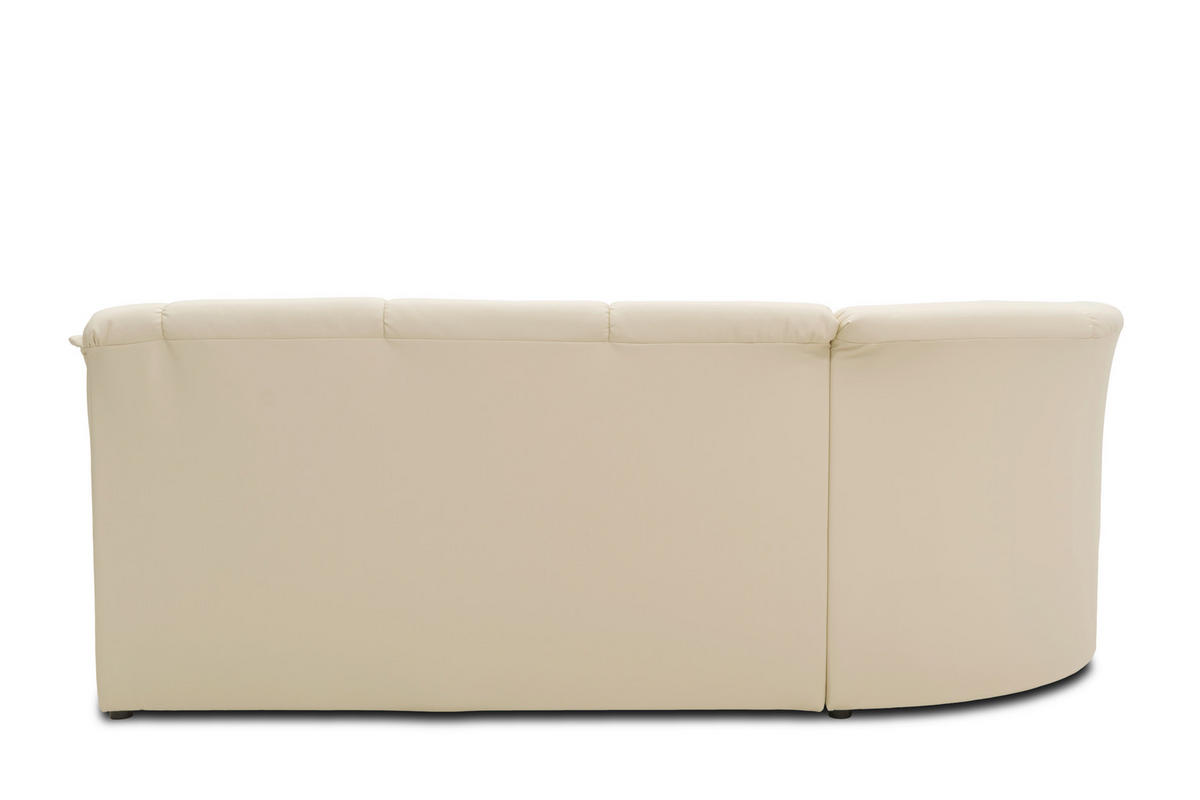 ECKSCHLAFSOFA  BERLIN FK Beige Lederlook  - Beige/Schwarz, KONVENTIONELL, Kunststoff/Textil (205/250cm) - MID.YOU