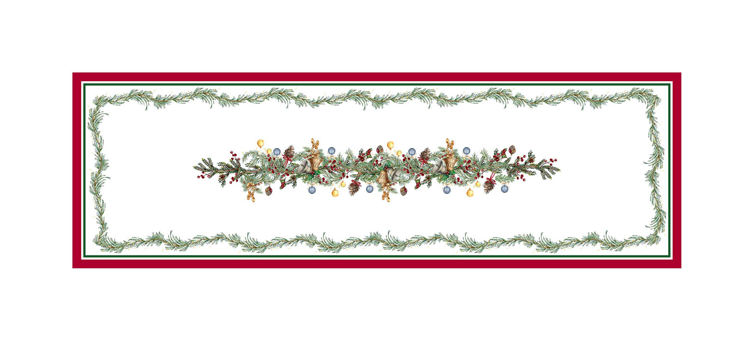 TISCHLÄUFER Textil Multicolor 45/140 cm  - Multicolor, Basics, Textil (45/140cm) - X-Mas