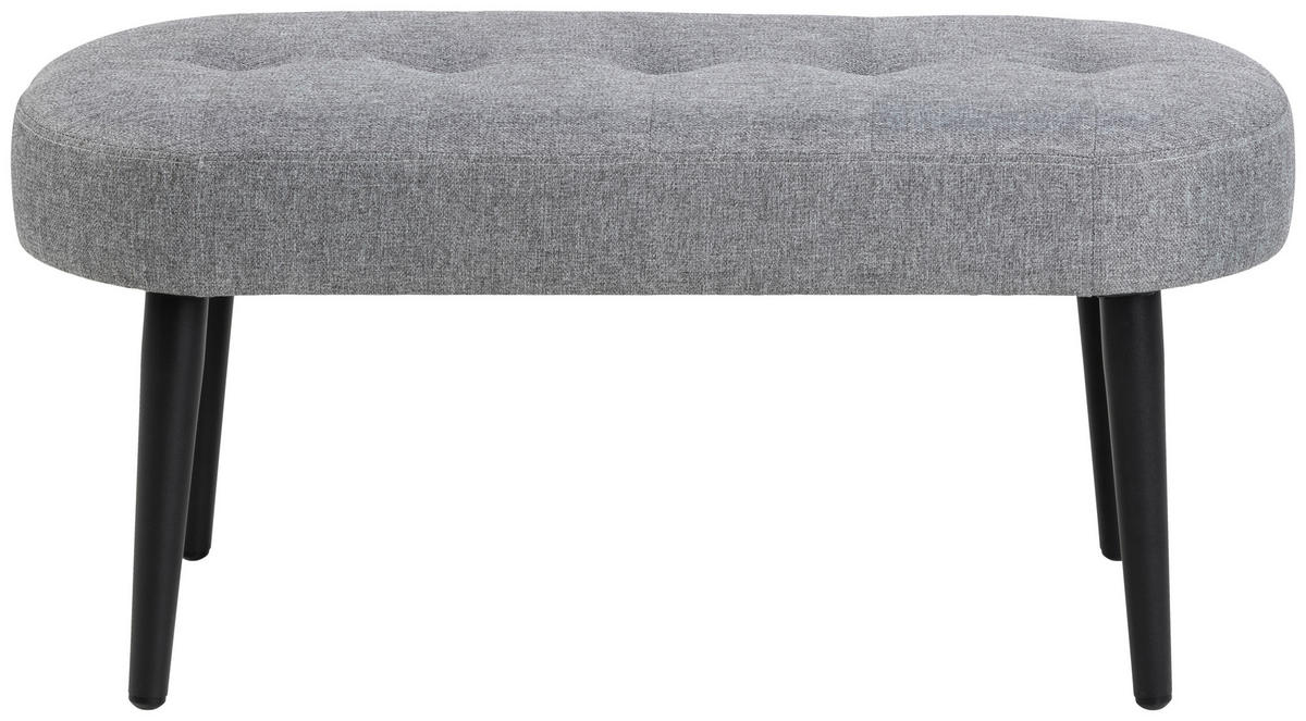 HOCKERBANK 95/46/38 cm Hellgrau  - Hellgrau, Design, Textil/Metall (95/46/38cm) - MID.YOU