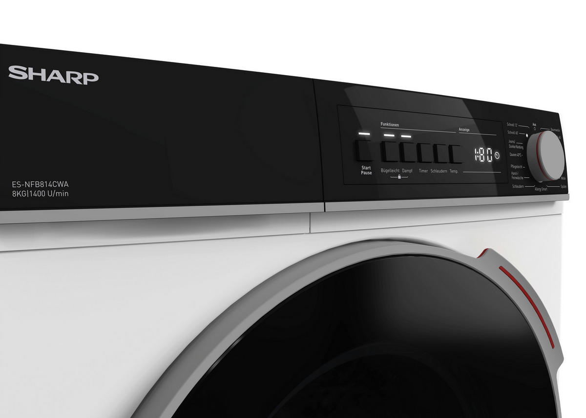 WASCHMASCHINE ES-NFB814CWA-DE  - Weiß, KONVENTIONELL (59,7/84,5/55,7cm) - Sharp