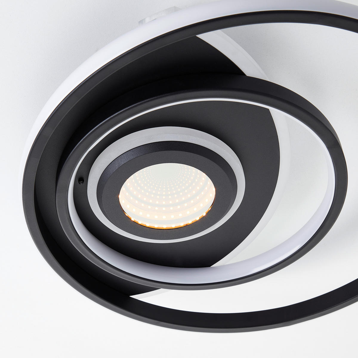 LED SVJETILJKA STROPNA  - crna, Design, metal/plastika (40,8/5,5/40,8cm)