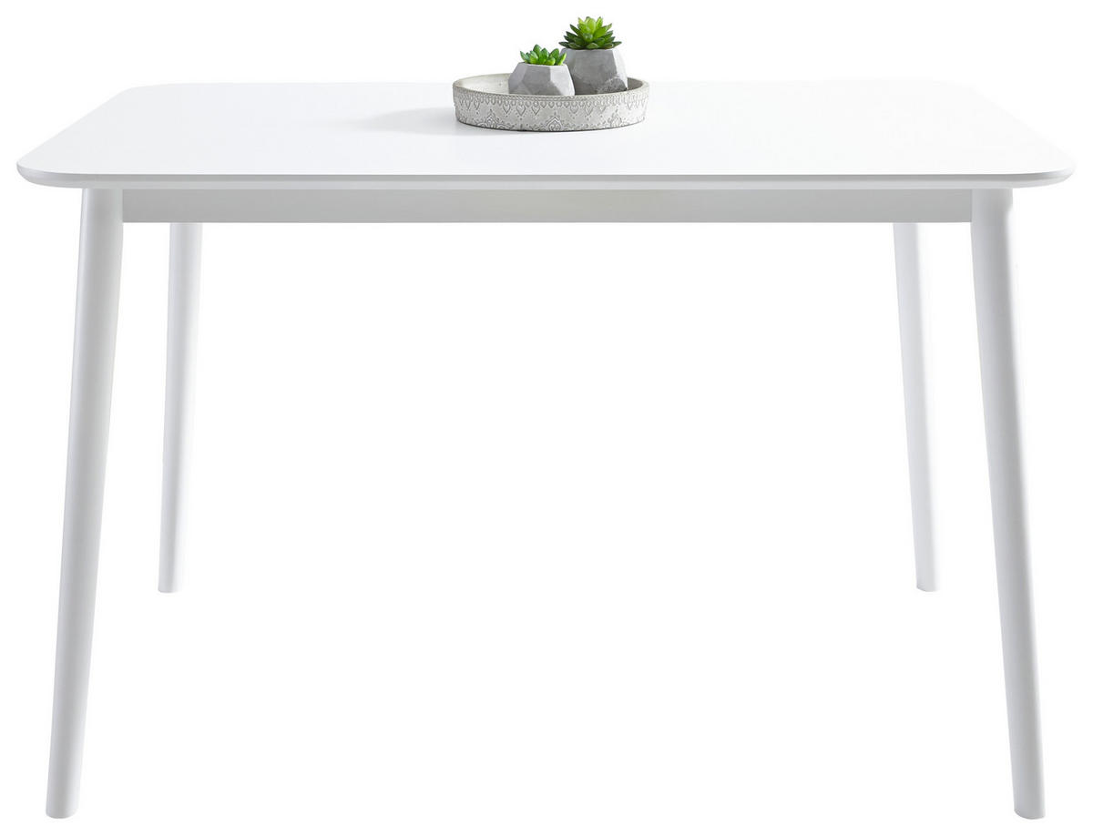 MASĂ din lemn, material pe bază de lemn 120/76/75 cm   - alb, Konventionell, lemn/material pe bază de lemn (120/76/75cm) - Carryhome