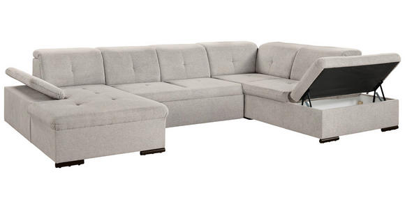 WOHNLANDSCHAFT  in Chenille Beige  - Beige/Grau, KONVENTIONELL, Kunststoff/Textil (240/340/188cm) - Carryhome