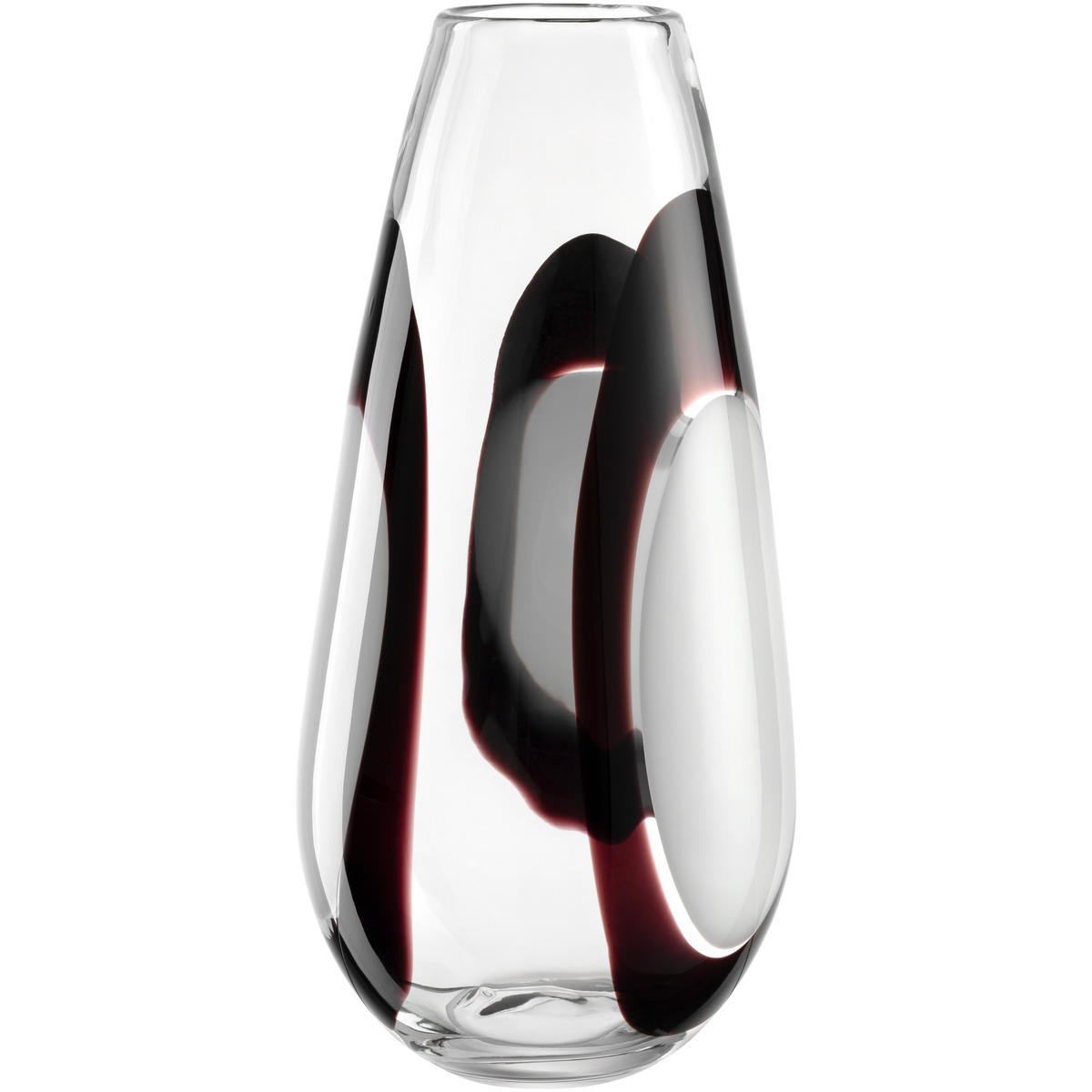 VAS  - klar/vit, Design, glas (17,5/37/17,5cm) - Leonardo