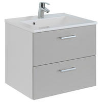 WASCHTISCHKOMBI 60 cm  - Chromfarben/Weiß, MODERN, Holzwerkstoff/Stein (60cm) - Held