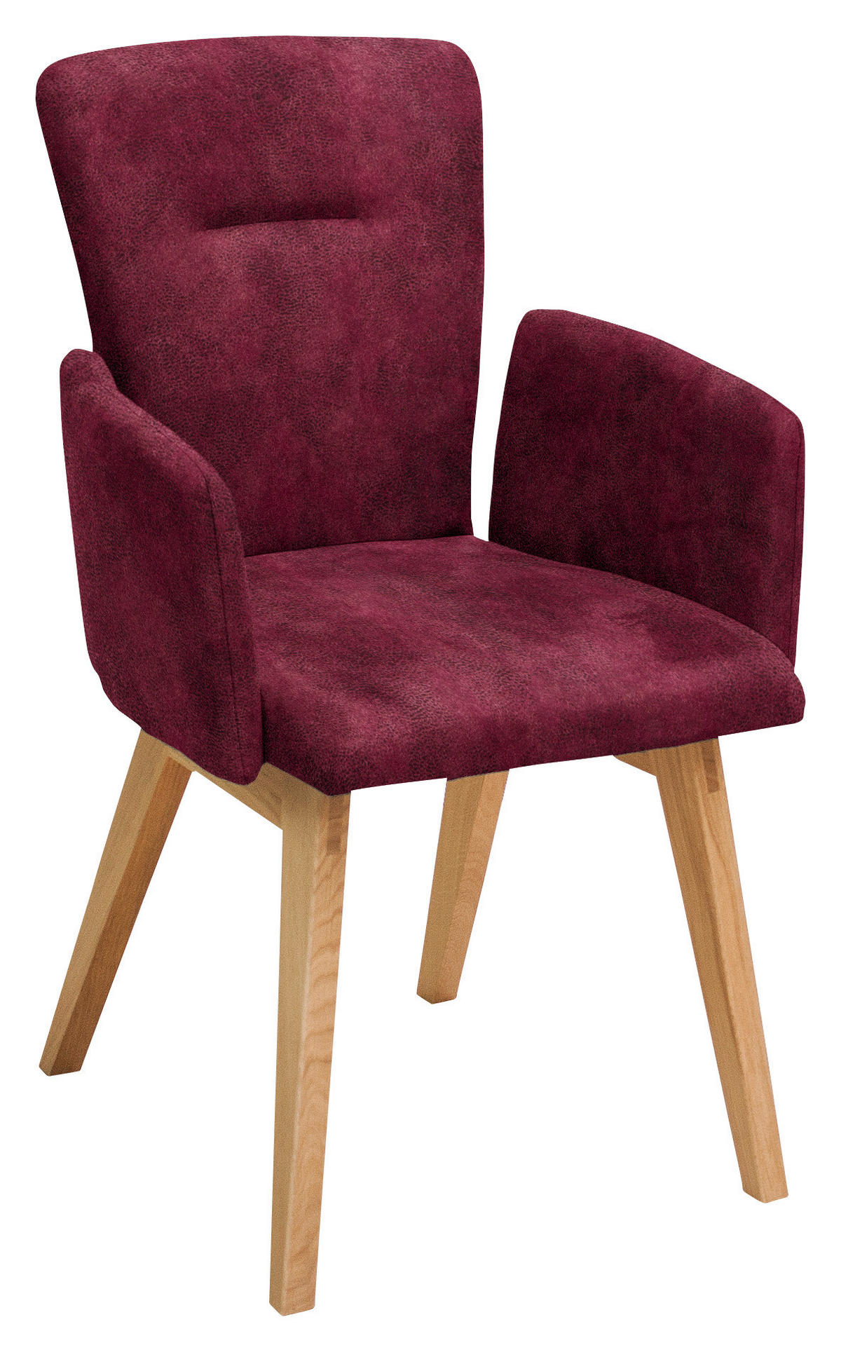 ARMLEHNSTUHL in Holz, Textil Dunkelrot  - Dunkelrot, KONVENTIONELL, Holz/Textil (57/91/66cm) - Dieter Knoll