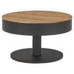 COUCHTISCH in Holz, Metall, Holzwerkstoff 79/79/46 cm  - Eichefarben/Schwarz, Design, Holz/Holzwerkstoff (79/79/46cm) - Novel