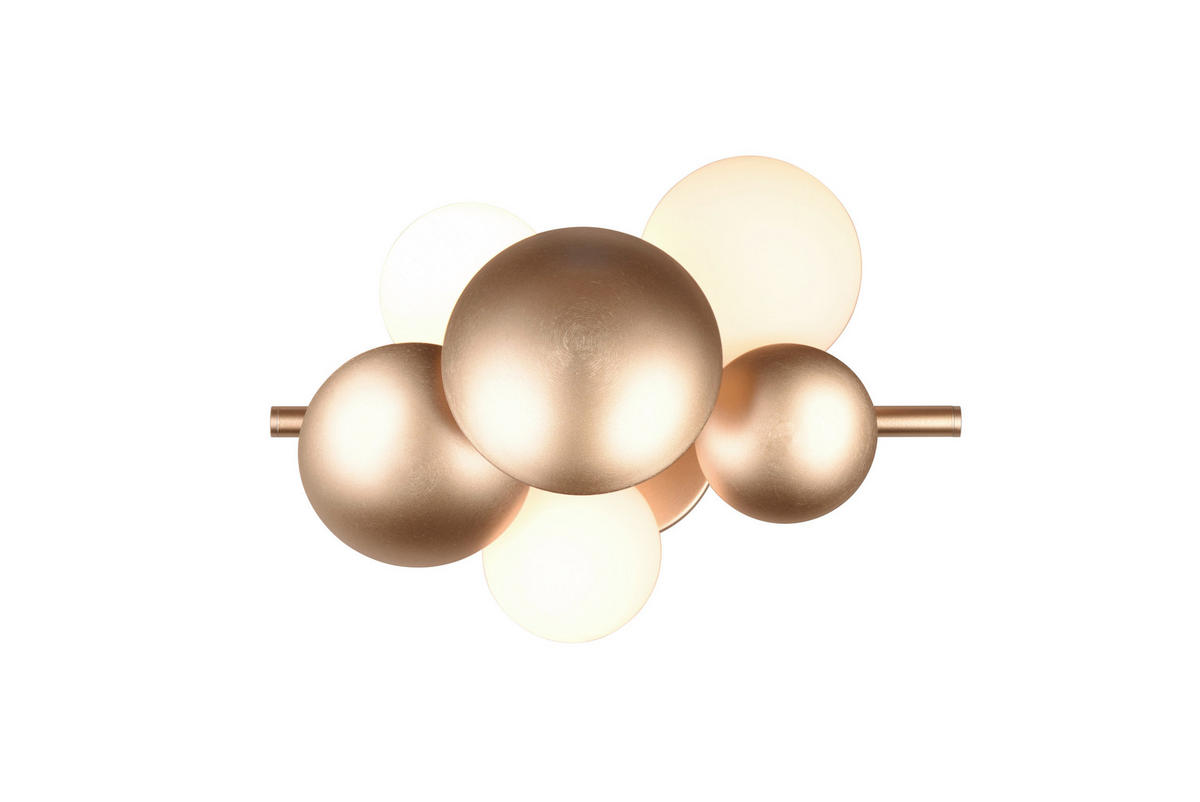 Aplică De Perete    - alb/auriu, Lifestyle, sticlă/metal (30/22/19cm)