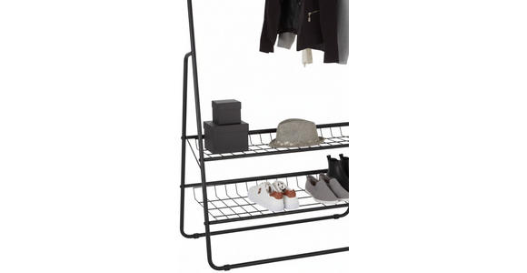GARDEROBENSTÄNDER in Schwarz 93/159/47 cm   - Schwarz, Trend, Metall (93/159/47cm) - Carryhome