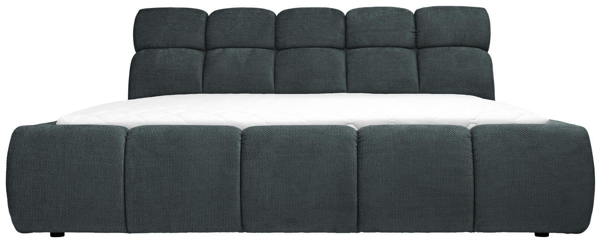 POLSTERBETT 160/200 cm  in Petrol, Graublau  - Graublau/Petrol, Design, Kunststoff/Textil (160/200cm) - Esposa