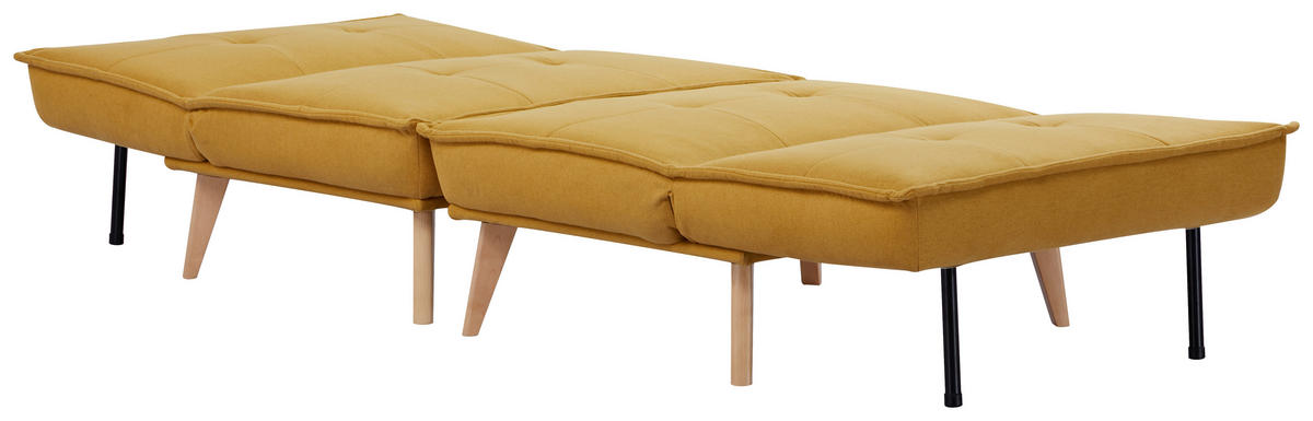 SCHLAFSOFA in Webstoff Gelb  - Gelb/Naturfarben, Design, Holz/Textil (99/84/83cm) - MID.YOU