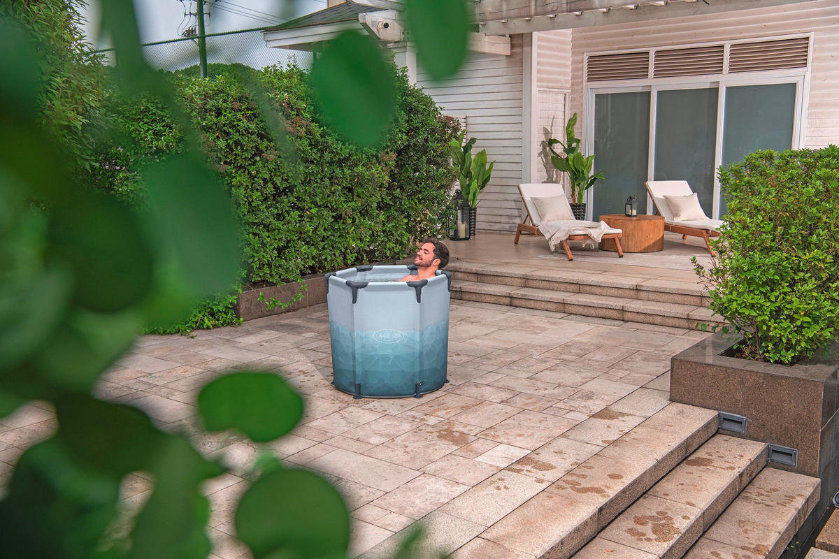 BADEFASS 6002K EISFASS 90/80 cm  - Hellblau, KONVENTIONELL, Kunststoff/Metall (90/80cm) - Bestway