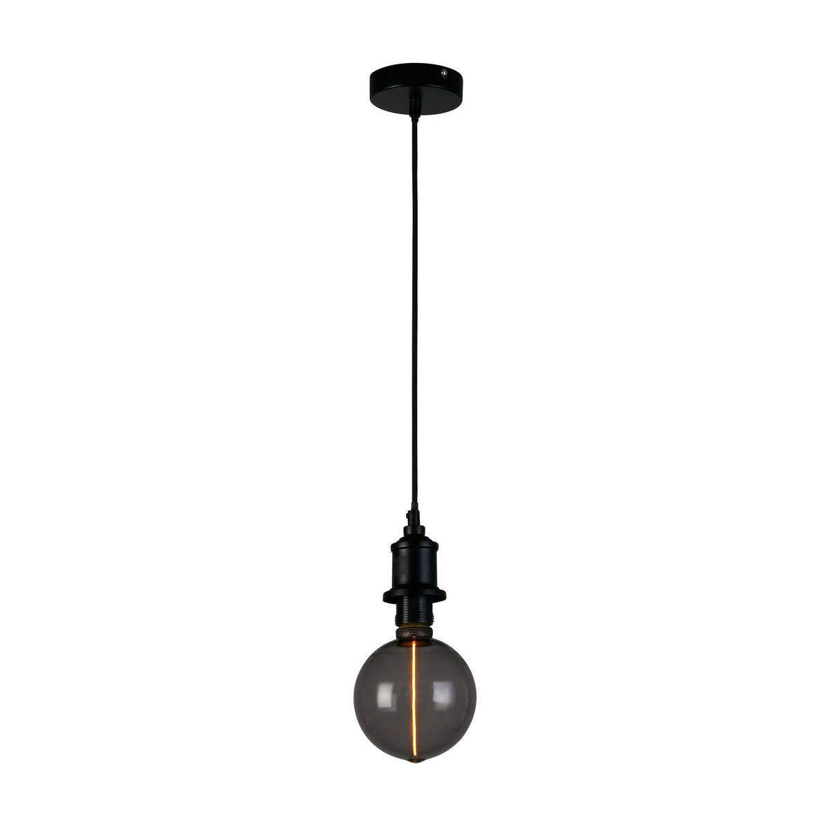 LED-LJUSKÄLLA   E27  - svart, Design, glas (12,5/16,6cm)
