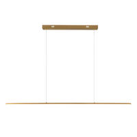 LED LUSTER    120,5/2/200 cm    - zlatna, Osnovno, metal (120,5/2/200cm)