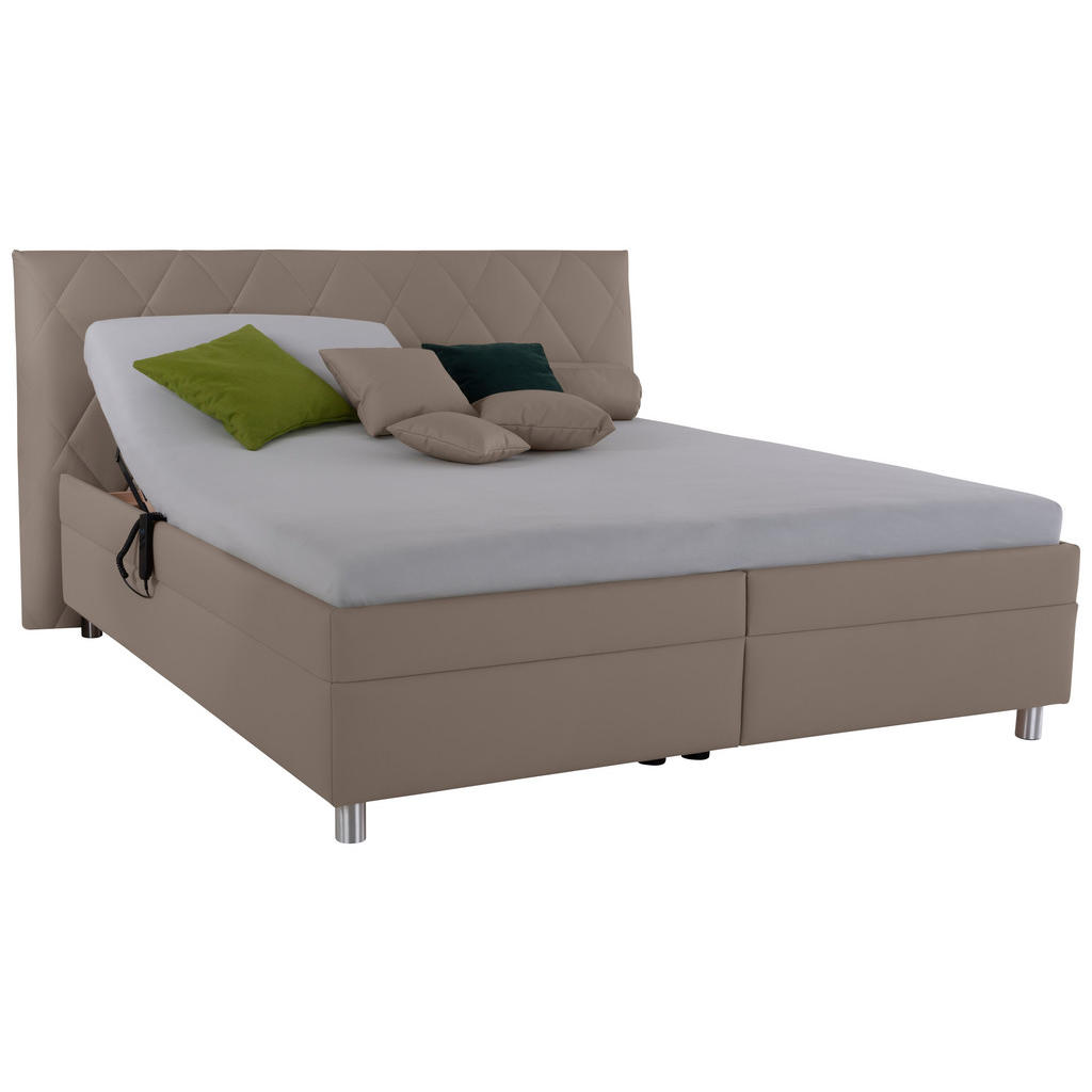 Thumbnail - Esposa Polsterbett, Cappuccino, Textil, Birke, Schichtholz, H2 + H3, Höhe ca. 19 cm, 200x200 cm, Härtegradauswahl, Über-...