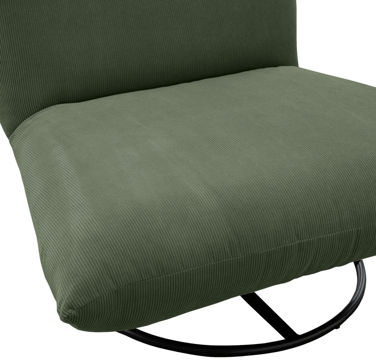 Relaxsessel in Textil Olivgrün  - Schwarz/Olivgrün, Design, Textil/Metall (100/78/96cm) - Livetastic