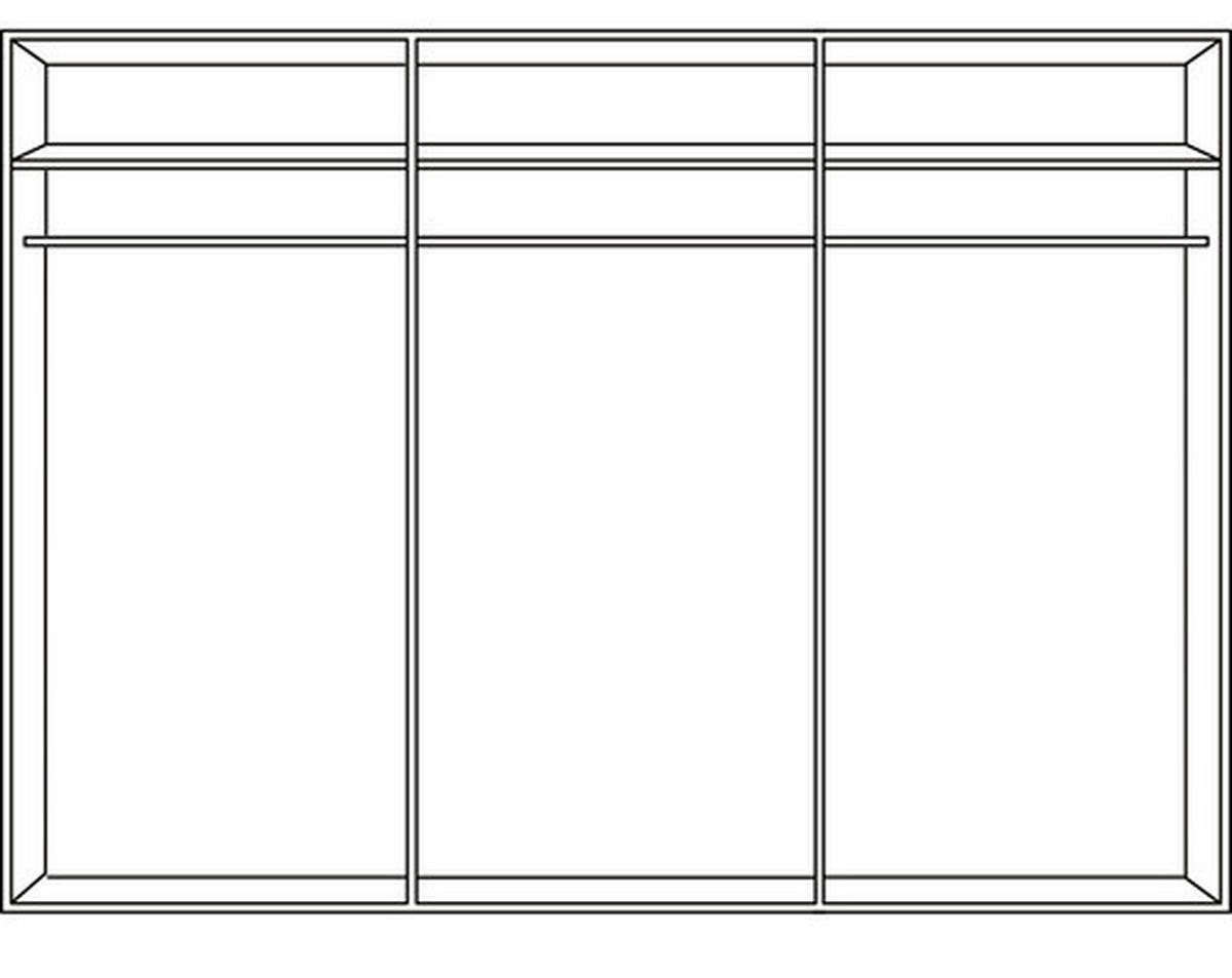 SCHWEBETÜRENSCHRANK  in Weiß  - Edelstahlfarben/Weiß, Design, Holzwerkstoff (303/195/65cm) - Boxxx