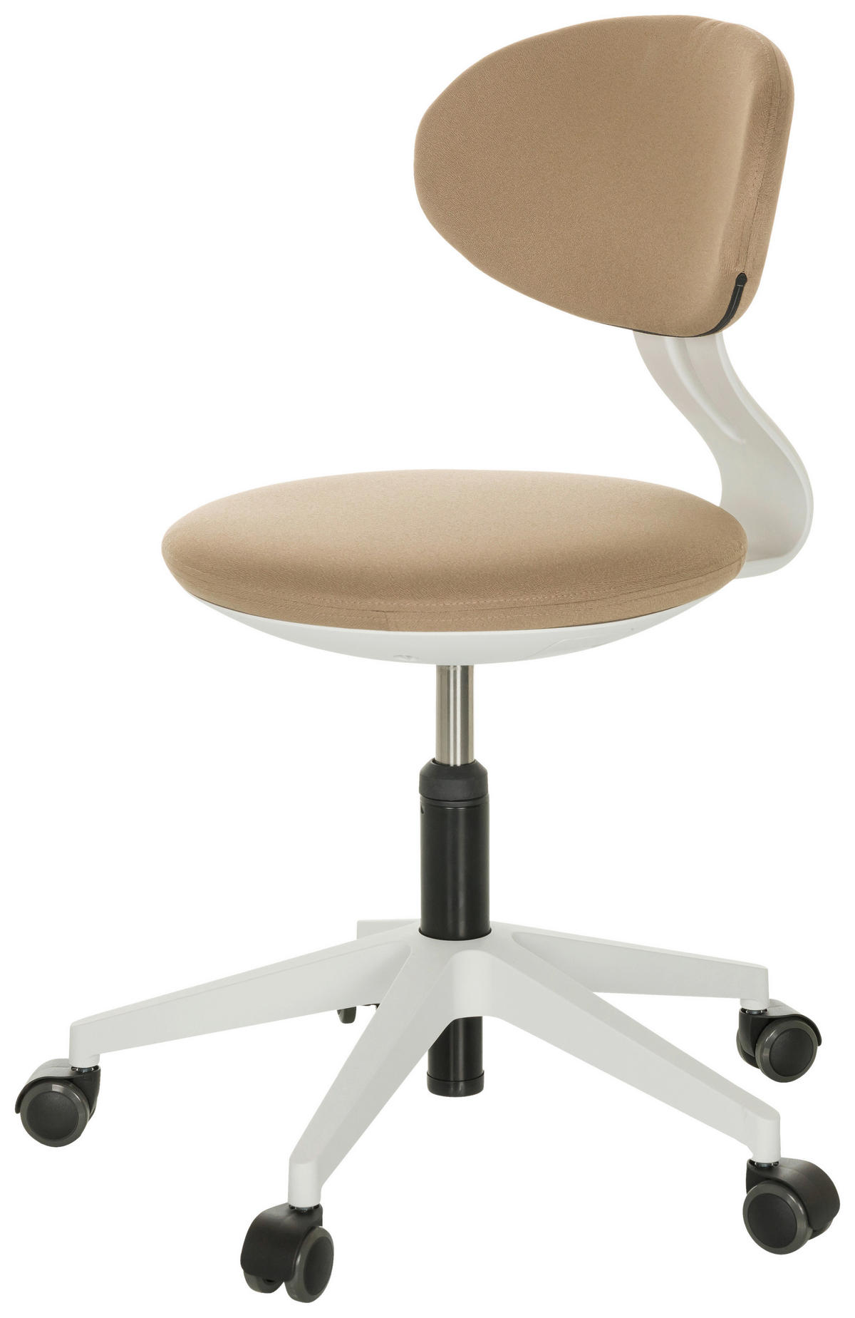 JUGENDDREHSTUHL  in Beige  - Beige/Weiß, Basics, Kunststoff/Textil (42/66-87/52cm) - MID.YOU